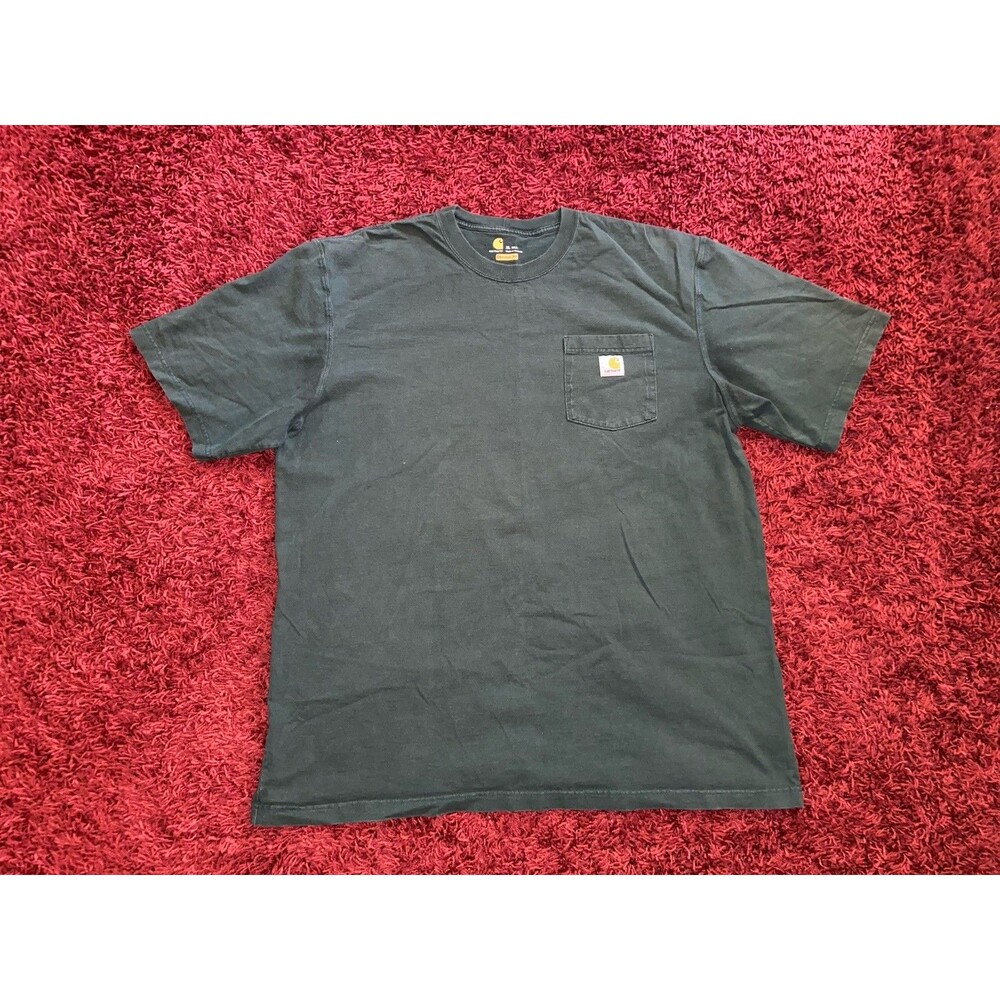 Carhartt Pocket T Shirt Men’s XL Tall Green Short Sleeve Faded Vintage Inspired - Picture 14 of 16